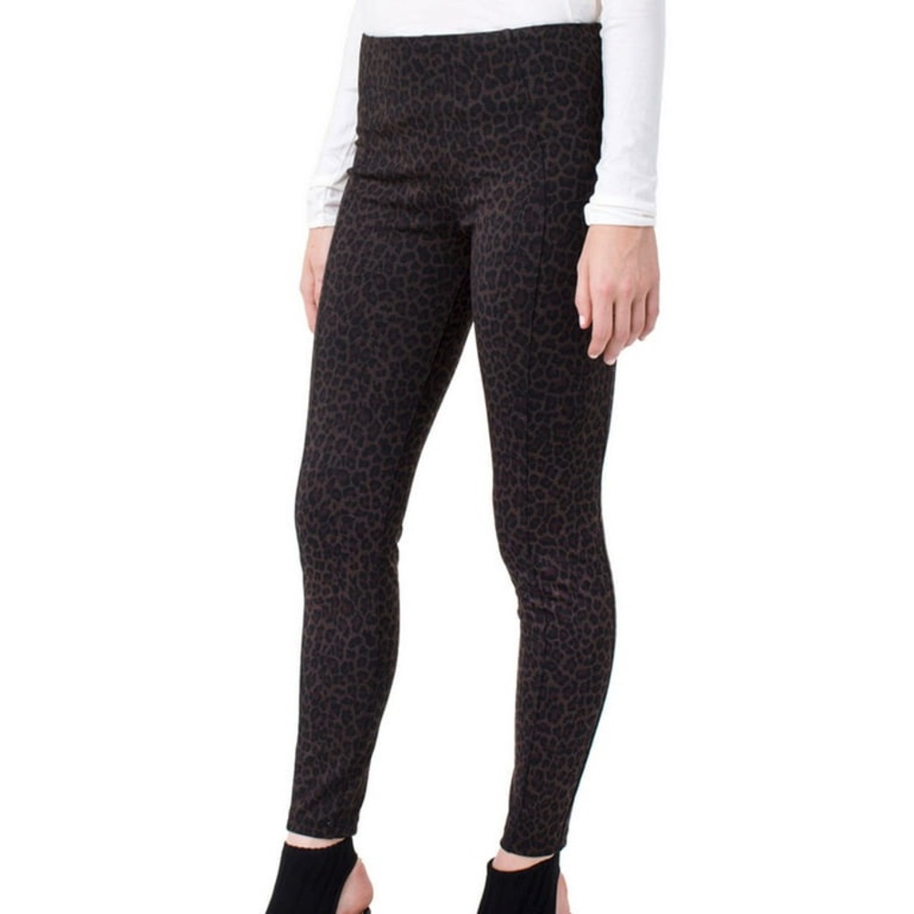 Liverpool Reese Ankle Skinny Pants Cheetah High Rise Tummy Control Womens 6P